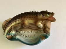 Vintage Daytona Beach Ceramic Florida Souvenir Gator Alligator Ashtray picture