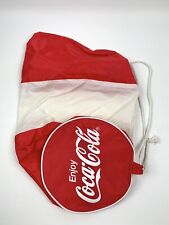 Vintage Red & White Striped Coca Cola Backpack  picture