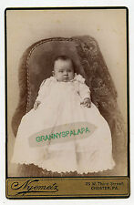 Cabinet Photo - Chester, Pennsylvania - Very Young Baby in Long Gown  picture