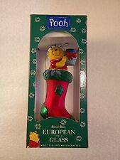 Large Winnie The Pooh Santas Best Christmas Ornament European Glass Style 8