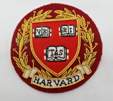 Harvard University Crest Blazer Shoulder Bullion Patch Red & Gold   AL picture