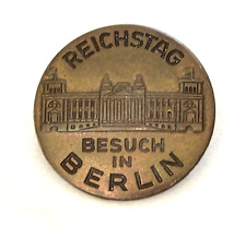 Reichstag Besuch In Berlin Pin Brooch Vintage German Germany Building Brass Tone picture