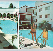 Aztec Inn Luxury Hotel Tucson, Arizona Swimsuits 1960s Vintage Postcard Unposted picture
