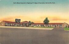 Sevierville, Tennessee CARL'S MOTOR COURT Roadside Linen Vintage Postcard c1940s picture