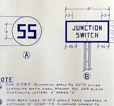 1966 Railroad Bangor Aroostook Junction Switch Signs Blueprint K14 Trains DWDD12 picture
