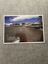 Beautiful Historic Lahaina Maui Town Waterfront Postcard Island Heritage picture