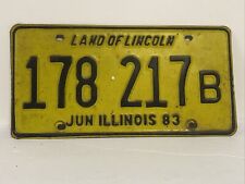 Vintage 1983 Illinois State Truck License Plate “178217B” Garage Decor picture