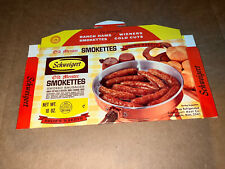 Schweigert Old Meister Smokettes Smoked Sausages Original Package 1960’s picture