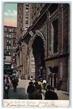 c1905 Entrance La Salle St. Station Chicago Illinois IL Posted Antique Postcard picture