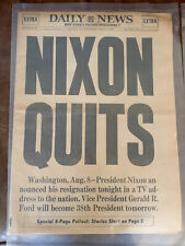 NIXON QUITS - Daily News August 9, 1974 - EXTRA EDITION picture
