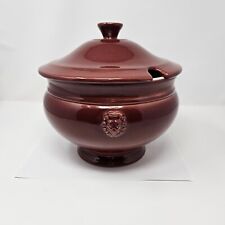 RARE Vintage Emile Henry Lion Head Soup Tureen with Lid - French Retired Color picture