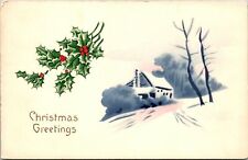 VINTAGE POSTCARD CHRISTMAS GREETINGS FROM GILSUM NEW HAMSPHIRE {rare town mark} picture