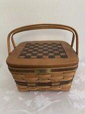 Longaberger 1992 J.W. Collection Cake Basket Game Board Lid Riser Liners picture