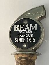 Vintage 1950’s JIM BEAM Metal Liquor Whiskey Bar Bottle Pourer Stopper Topper picture
