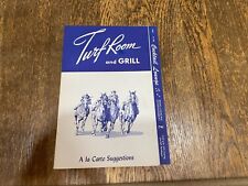 Turf Room and Grill Restaurant Menu De Witt Clinton Albany New York NY 1950's picture