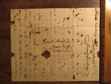 Antique Ephemera 1834 Stampless Letter Pennsylvania Turnpike Road Commission picture