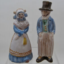 Ca 1950s L. Hjorth Sweden Hand Made Ceramic Man Woman Figures picture