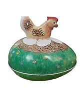 Vintage 1984 Midwest Vintage Chicken Tin Egg / Easter / Collectibles picture
