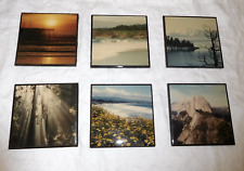 Vintage David O. McLaughlin California Scenery Coasters with Caddy Set of 6 picture