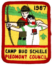 Vintage 1987 Camp Bud Schiele Piedmont Council Patch California CA Boy Scouts picture