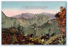 1928 The Diademe Rock Mountains Tahiti French Polynesia Posted Vintage Postcard picture