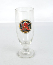 Budweiser Vintage Anheuser Busch Early 1900's Logo Glass Stemmed Tulip picture