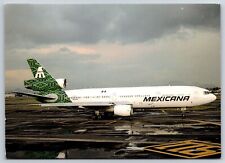 Airplane Postcard Mexicana Airlines Douglas DC-10 at Mexico City CE9 picture