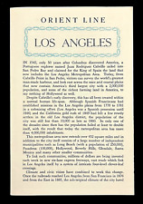 1950s P&O Orient Lines Cruise Los Angeles California Vintage Map Guide Brochure picture