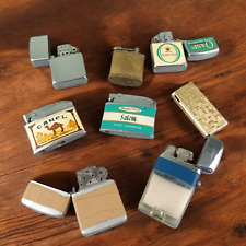 Lot 8 Vintage Cigarette Lighters Some Advertising picture