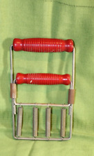 Vintage Hand Exerciser- 2 Spring- 1950s- Painted Red Wood Handles picture