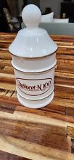 Vintage Darvon Compound-65 Apothecary Canister Jar with Lid Milk Glass Type Jar picture