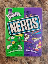 Vintage 1999 Willy Wonka NERDS 3.5” Candy Box Container Watermelon & Punch picture