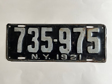 1921 New York License Plate Nice Original Paint picture