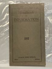 VINTAGE 1926-1927 Albion, Michigan ALBION HIGH SCHOOL Handbook Guide picture