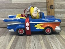 M&M's Galerie Ceramic Blue Car Hot Rod Roadster Candy Dish Collectible 2002 picture