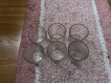 Vintage Libby Wave Pattern Juice or Low Ball Glasses 8 Oz. Set of 6 Pieces picture