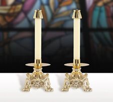 Guardian Angel Resin Set of 2 Candleholders For Church or Sanctuary 6 1/2 In picture