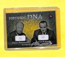 2022 Historic Autographs Dwight Eisenhower Lyndon B Johnson DNA Hair Relic Card picture