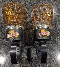 2 Original VINTAGE Falstaff Beer Wall Sconce Lights - 