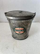 Vintage Behrens Galvanized Pail With Lid picture