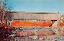Greenville Dover-Foxcroft ME Maine Lowes Covered Bridge Rt 15 Vtg Postcard P1 picture