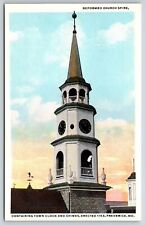 Frederick Maryland~Reformed Church Spire~Town Clock & Chimes~c1920 Postcard picture
