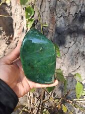 972 Gr. Green Nephrite Jade, Nephrite Jade Polished Freeform from Afghanistan picture