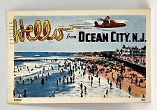 1950s Postcard Hello from Ocean City NJ Greetings | P.s. I’m in love again picture