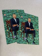 two Barack Obama Art by Kehinde Wiley Postcards 5x7 picture