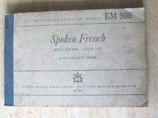 WW II US ARMY BOOK EM 520 SPOKEN FRENCH BASIC COURSE  1944  picture