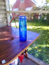 Vintage Cobalt blue spaghetti Canister picture