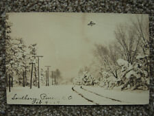 RPPC-SOUTHERN PINES NC-FEBRUARY 1919 SNOW STORM-ROAD-NORTH CAROLINA-MOORE COUNTY picture