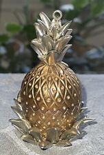 Lenox Williamsburg Pineapple Hospitality Trinket Box Tree Ornament Gold Silver picture