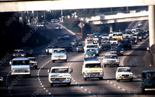 sl84 Original slide 1970 Los Angeles freeway scene cars 487a picture